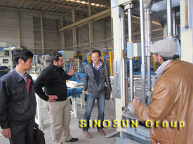 customer visited block making machine