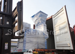 automatic block making machine loaded into container