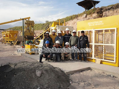 concrete block making machine in Peru